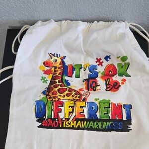Colorful Autism Awareness Kids Drawstring Bag